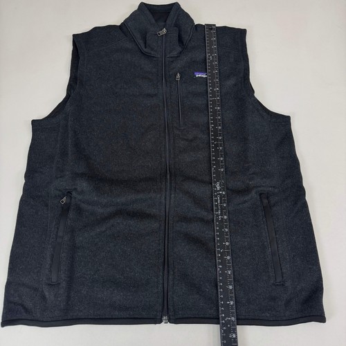 PATAGONIA Better Sweater Fleece Vest Full Zip w/ Collar Men's Sz L Black 25882 - Picture 7 of 11