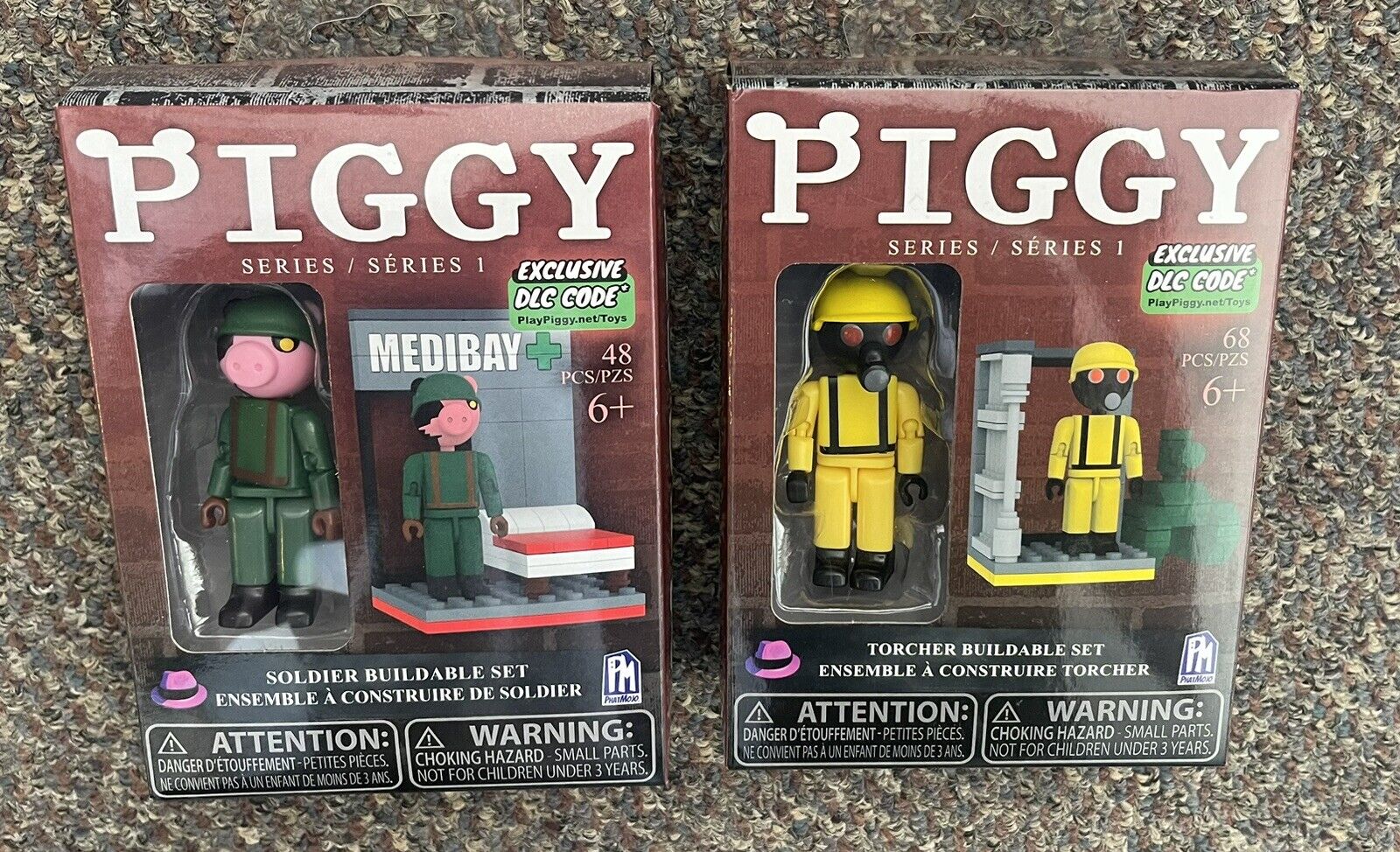 PIGGY🐷Roblox Series 1*PIGGY*ROBBY*BADGY*TORCHER Buildable Sets W/Excl DLC  Codes