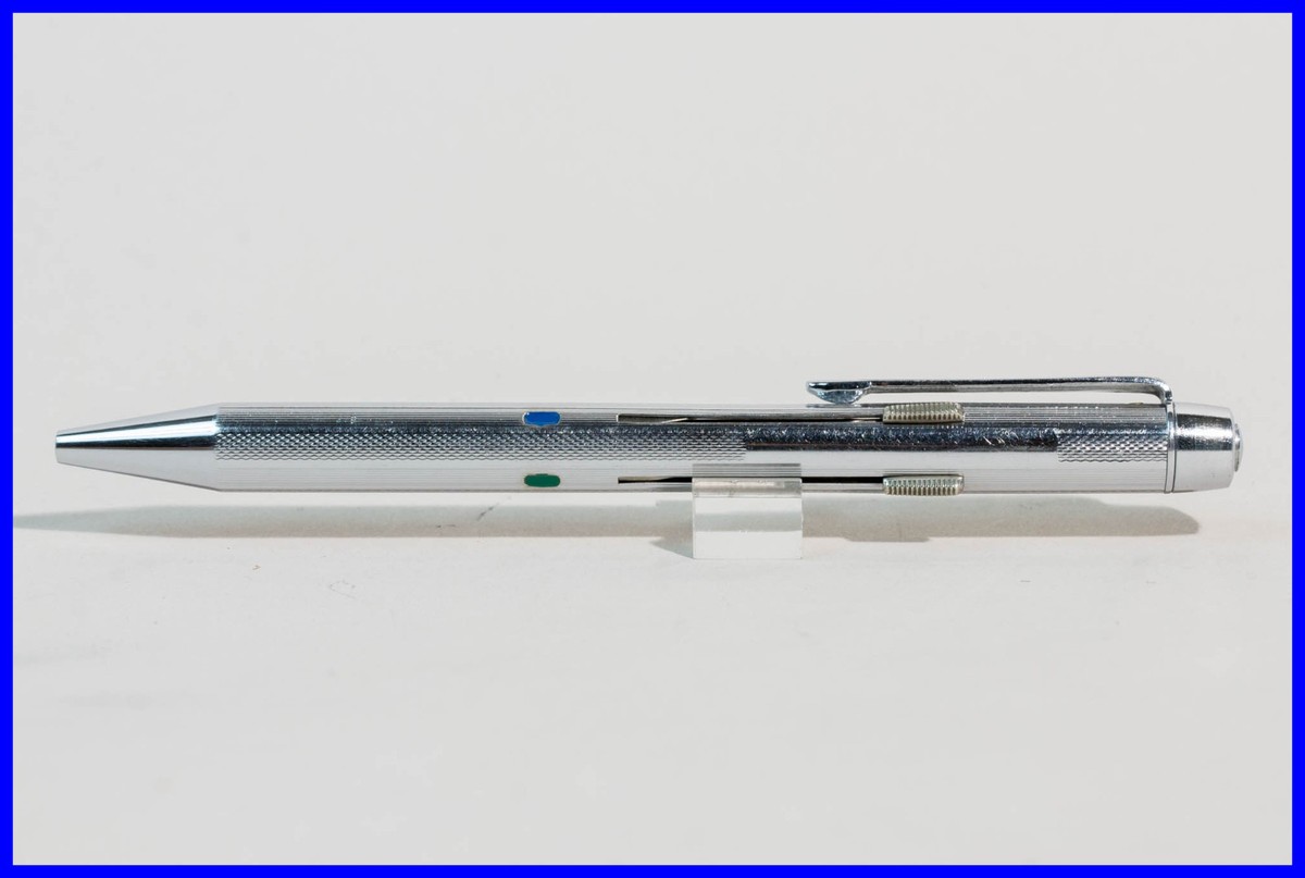 筆記具 Rotring 4-color pen from the 1970s Chromed Steel 4 color Rotring quattro multi BALLPOINT PEN 1970s