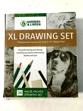 Norberg & Linden XL Juego de Dibujo Profesional Set de Dibujo con Almohadilla de Dibujo de 6" x 9"