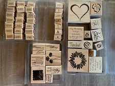 Stampin Up 47 Piece Rubber Stamp Lot