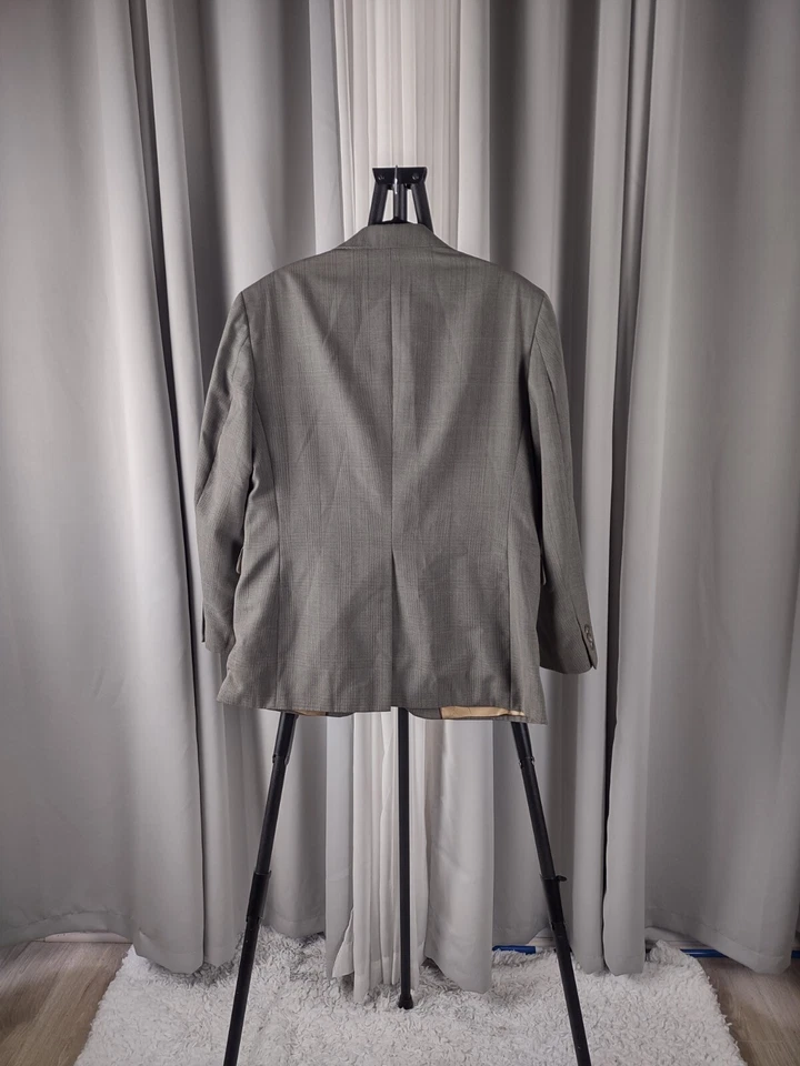 Abrigo deportivo Haggar Imperial para hombre verde que conduce a un tweed dorado claro talla 40S Foto 3 de 4