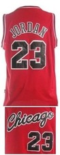 CANOTTA/JERSEY COLLEZIONE-BASKET NBA-CHICAGO BULLS-JORDAN #23 ROOKIE-ROSSA-S/M/L