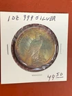 One Troy Ounce .999 Fine Silver Round with Great Toning