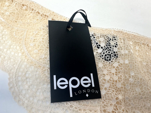 NEW! Lepel London gold lace Sophia Brazilian knickers and matching triangle bra - Picture 14 of 24