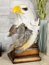 Ebros Large Glorious Surveyor Of Horizons Grand Bald Eagle Bust Statue Figurine