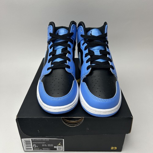 Nike Air Jordan 1 Retro Mid GS “University Blue/UNC” DQ8423-401 5Y/Women’s 6.5 - Picture 2 of 4