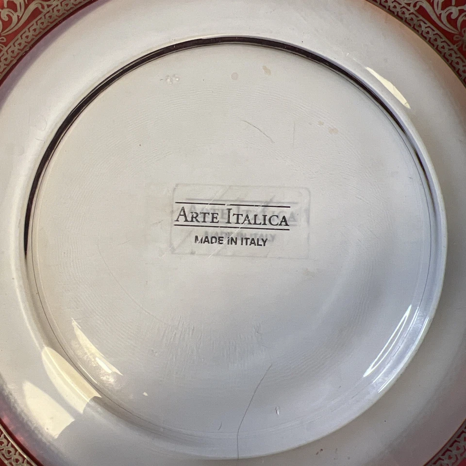 Platos de cena Arte Itálica Contessa (juego de 4) arándano rosa Italia 10 1/8" C6 Foto 3 de 4