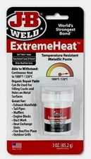 JB Weld EXTREME HEAT Temperature Resistant Metallic Paste Automotive Repair 3oz