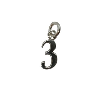 Handmade Sterling Silver Pendant Charm Letter  З Cyrillic Solid Hallmarked 925