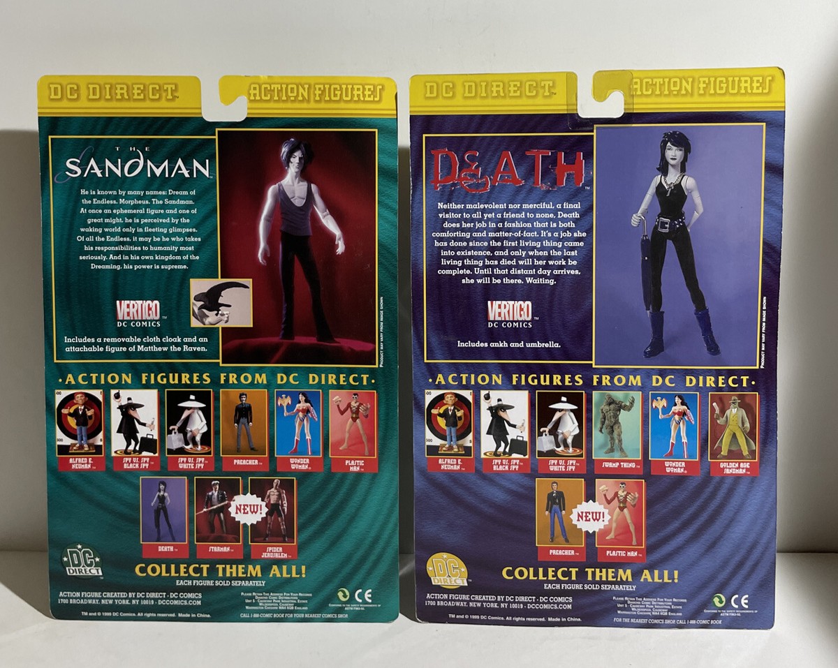 🔥DC DIRECT THE SANDMAN & DEATH ACTION FIGURES ~ RARE SET 🔥DC DIRECT THE SANDMAN & DEATH ACTION FIGURES ~ RARE SET