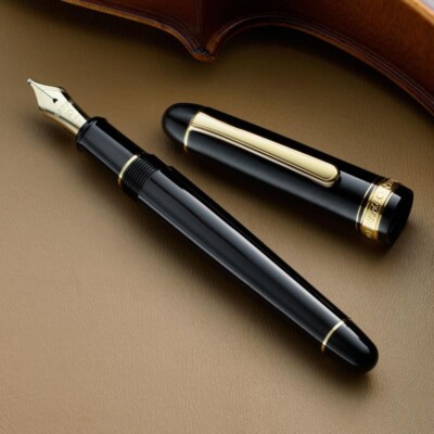 Platinum Fountain Pen #3776 Century Black in Black | eBay