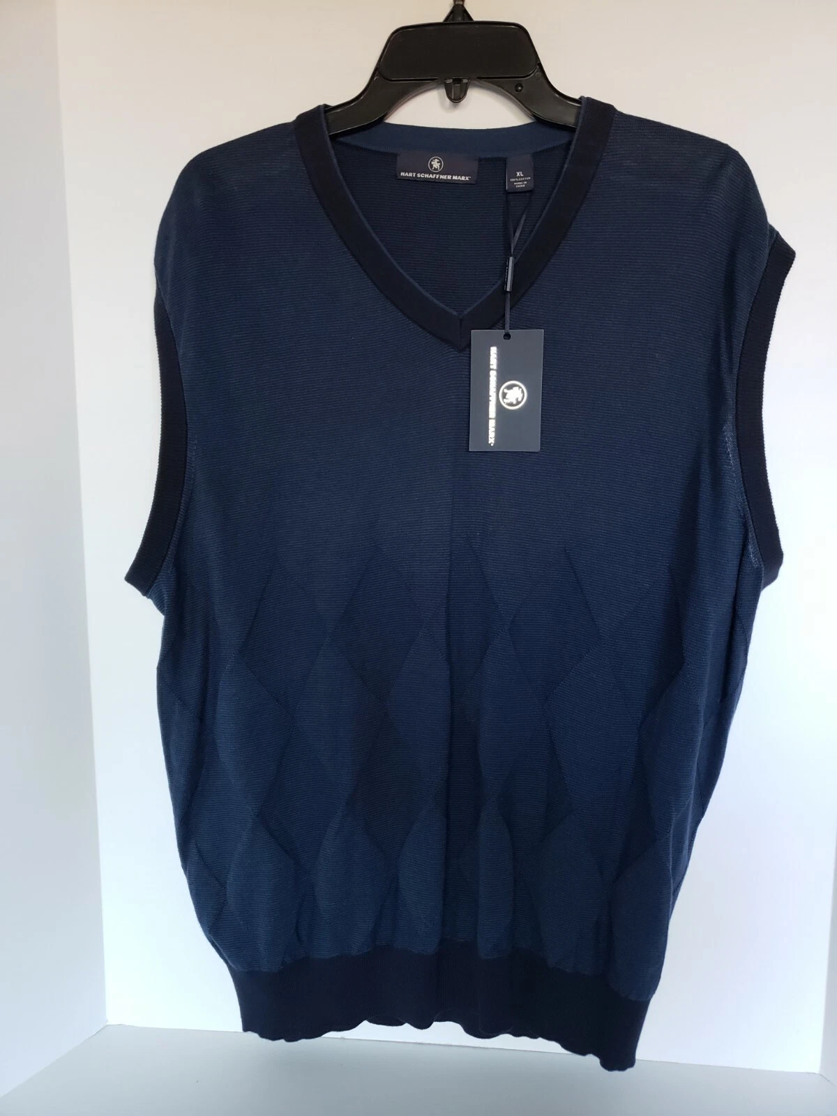 HART SCHAFFNER MARX 100% COTTON SLEEVELESS PULLOVER SWEATER VEST SIZE XL NWT