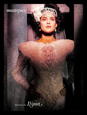 1988 Ilissa Demetrios Masterpiece Wedding Dress Gown Vintage PRINT