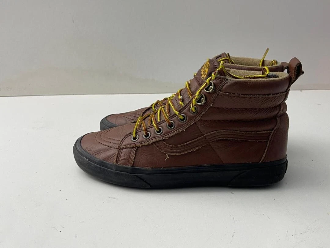 Stivaletto Vans Off The Wall unisex adulto pelle marrone allacciato UK 7 EUR 40 5 A82