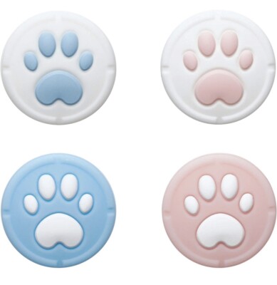 Joystick Thumb Grips for SwitchPro, Xbox, PS4, PS5 (4grips) Pink & Blue