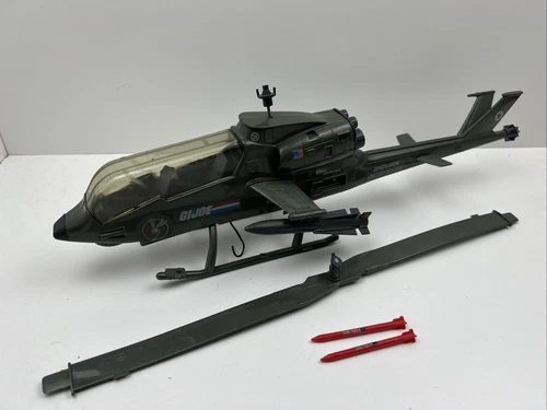 GI Joe ARAH 1983 Vintage Dragonfly Helicopter XH-1  Incomplete Broken Propeller
