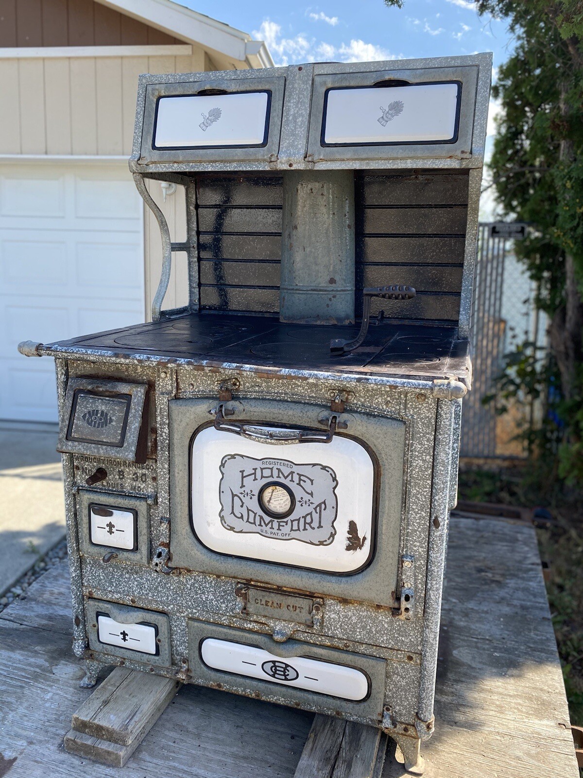 Beautiful Antique Home Comfort Wood Cook Stove! Wrought Iron Range Company  1908 | eBay