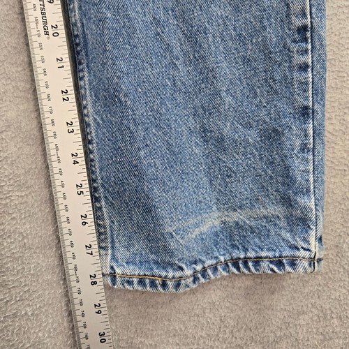 VINTAGE Levi's 550 Boy Jeans 34x28 Blue Denim Husky Straight Relaxed Fit Y2K - Picture 6 of 13