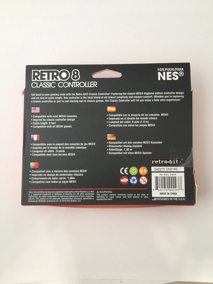 Retro Bit 8 Classic Controller FOR NES, DOG BONE EDITION, New - Image 3 of 3