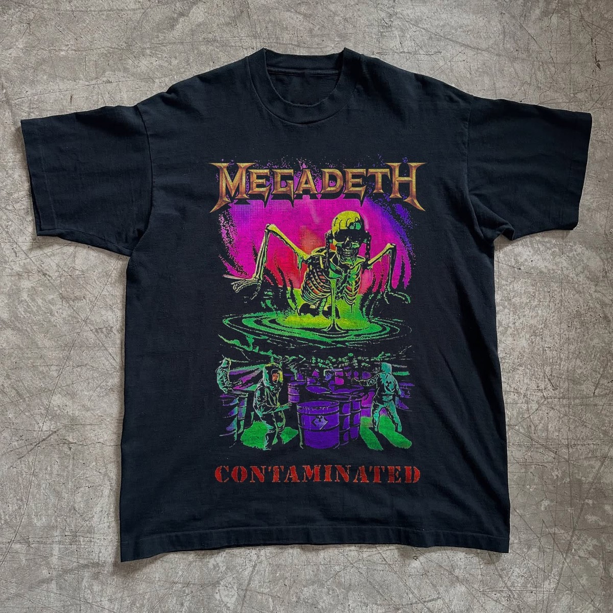 T-shirt Megadeth Classique Noir Unisexe - S à 5XL | Motif Contaminé Du Groupe De Metal