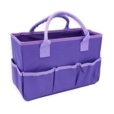 Craft Tote Bag with Five Side Pockets Oxford Cloth Art Organizer with Handles