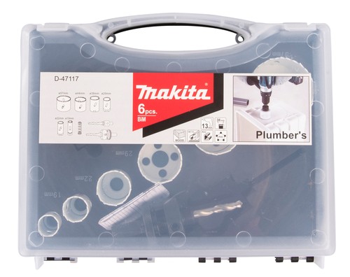 Makita Set di Seghetti Forati Sanitari 9 Pezzi HSS-BiM 9 Pezzi Ø 19-57 mm Profondità di Taglio 38 - Foto 2 di 2