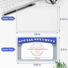 4-20 Medicare Card Holder Protector Sleeves Clear PVC Credit Card/Business Card