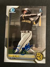 Ruben Zayed Salinas Signed Card 2022 Bowman Chrome In Person Autograph (IP) Auto