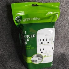 Greenlite 5 Outlet Smart Power Strip – Surge Protector Wall Mounted