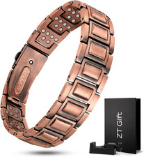 6X Strength Copper Magnetic Bracelet for Men 99.9 Pure Cooper Jewelry