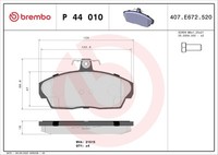 Brembo P 44 010 Bremsbelagsatz, Scheibenbremse For Land Rover