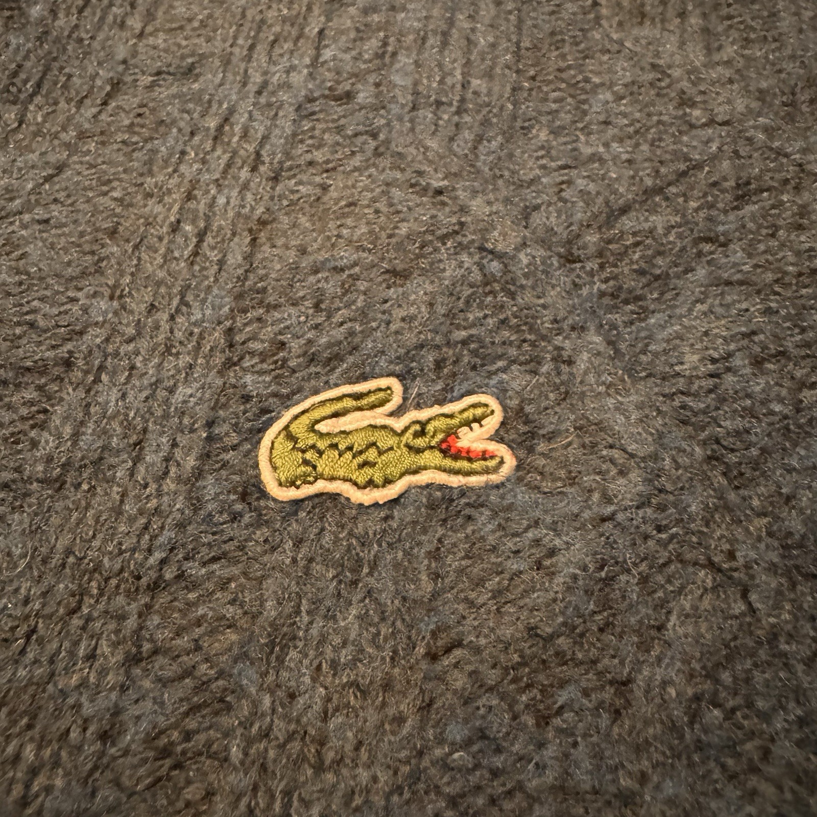 Vintage Lacoste Sport Blue Wool Blend Cropped Jumper Women’s Size 5 Large thumbnail 5