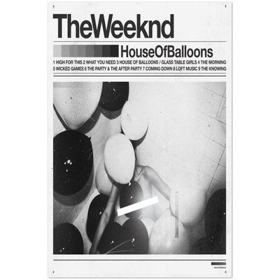 The Weeknd House of Balloons Mixtape Art Poster