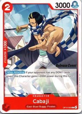Cabaji C Adventure on Kami's Island Release Event Cards OP15-005 NM