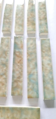 Vintage Lot 49 Trent Co. Pastel Ceramic Glazed Fireplace Tiles 6" x 1" GS00671 - Picture 9 of 12