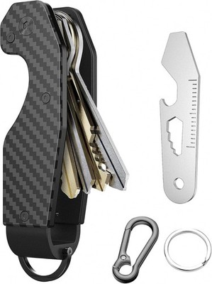 QEG Key Organizer,Keyholder Keychain, Compact Metal Key Case, Minimalist Key