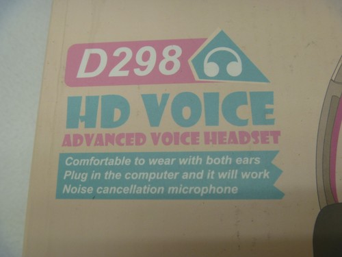 HD Voice Headset Double-sided USB Cord Volume Control D298 Light Comfortable - Picture 3 of 9