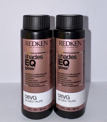 2 PACK! 08VG GILDED TAUPE REDKEN SHADES EQ EQUALIZING CONDITIONING COLOR GLOSS