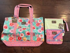 Matilda Jane Relaxing Sunshine Floral Oversized Beach Shopping Tote Bag Set 3 