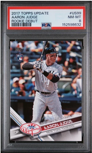 2017 Topps Update Series Aaron Judge #US99 Rookie Debut RC PSA 8 Yankees