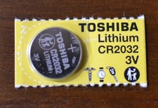 1 - TOSHIBA CR2032  Lithium Watch Battery Exp. 2034  NEW!