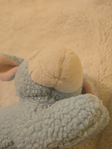 Peluche pupazzo giocattolo vintage TB Trading agnello blu pecora che dorme sonaglio 11" - Foto 10 di 12
