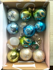 Vintage Poland Germany More Hand Blown and Mercury Glass Ornament  Lot of 14