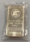 Engelhard 10 Troy Ounce 999+ Fine Silver Bar C606020 in orig plastic L24112