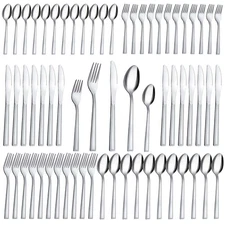 Silverware Set for 12-60PCS Stainless Steel Silverware Set, Include Fork Knif...
