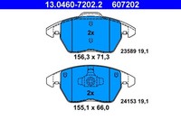 ATE Bremsbelagsatz Scheibenbremse 13.0460-7202.2 FüR Peugeot 3008 208 308 RCZ SW