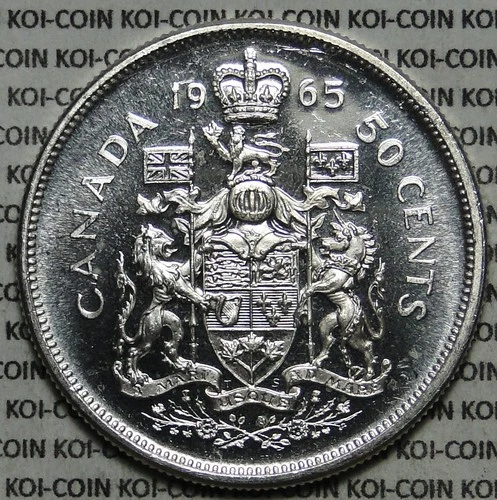 UNC Canada 1965 50c 50 cents uncirculated