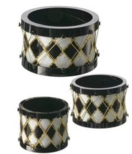 Regency VP Diamond Glitter Diamond Drum Set Nutcracker Decor