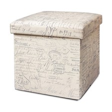 Klapp Polsterhocker Sitzhocker mit Stauraum grau B/H/L: ca. 36x36x36 cm NEU